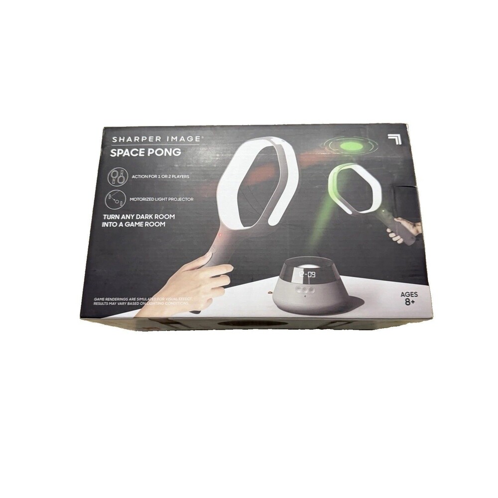 Sharper Image Space Pong- Turn Any Dark Room Into A Game Room NWT